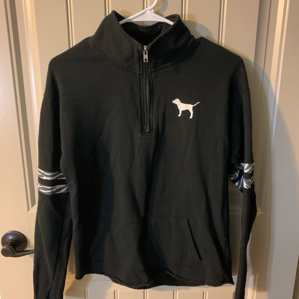 PINK black long sleeve pullover